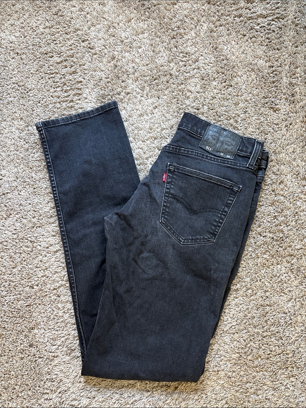 Levi's 511 Straight Black Wash Men's Jeans 32X36 - Picture 2 of 8